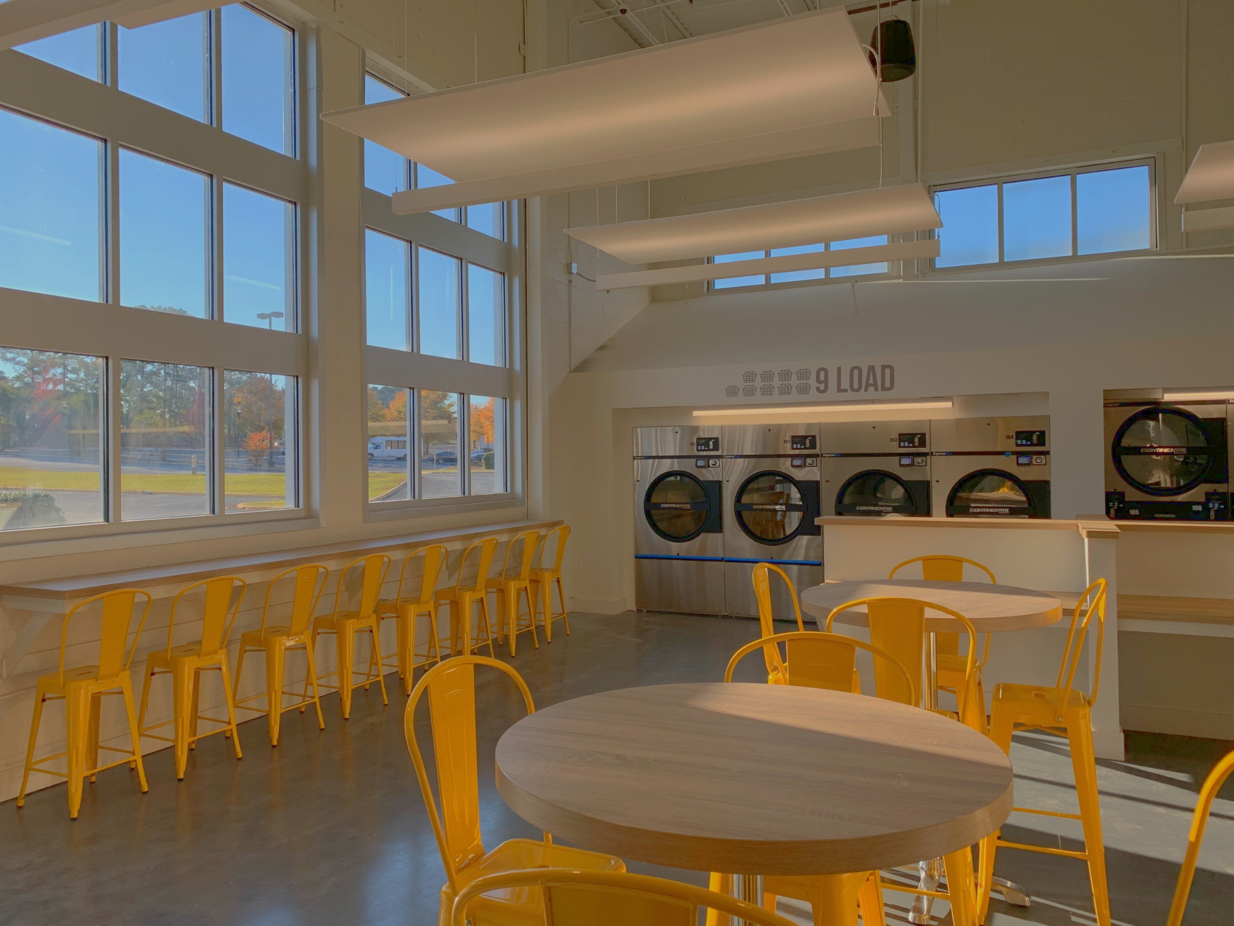 Oz Laundry interior set up for pickup and delivery orders