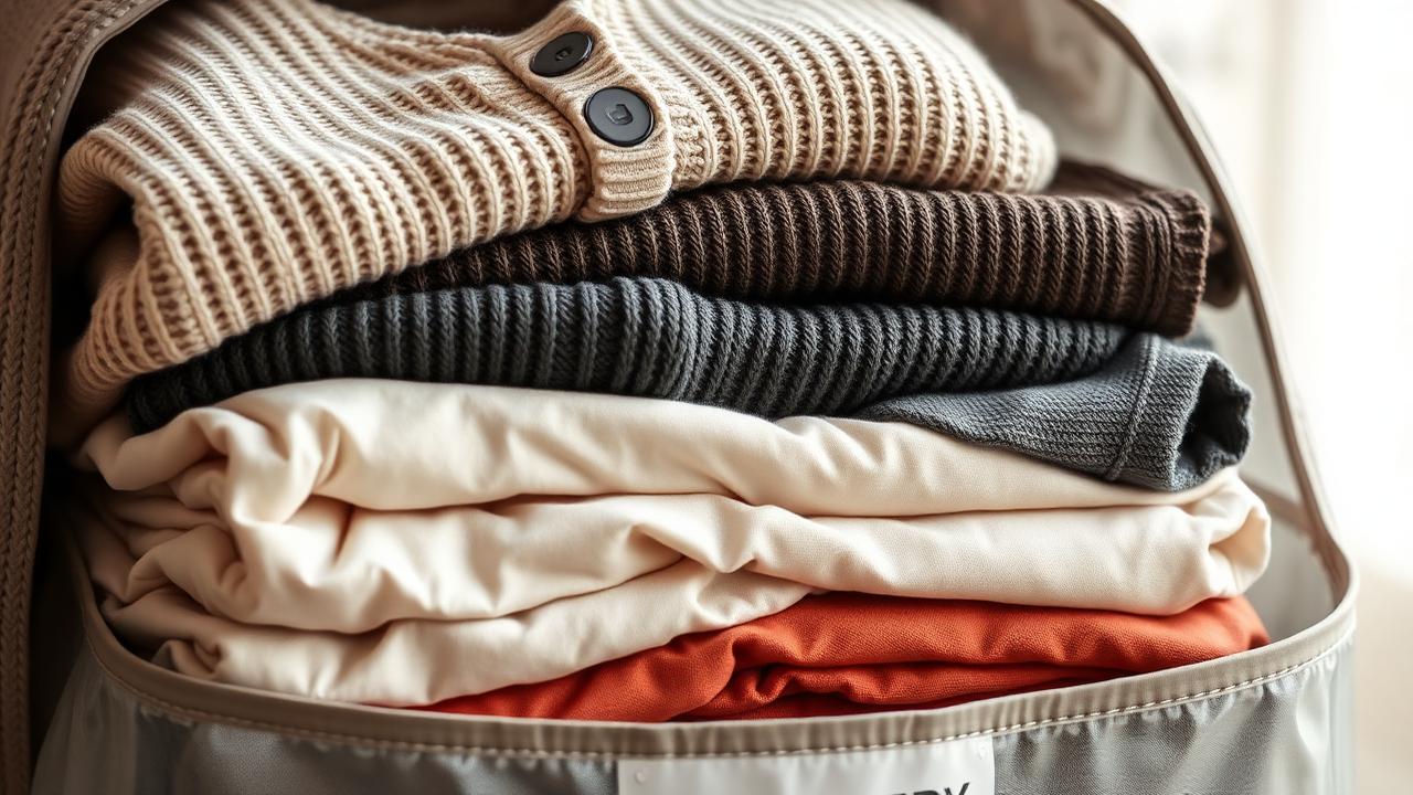 Folded personal clothing and bed linens for a Decatur assisted living resident